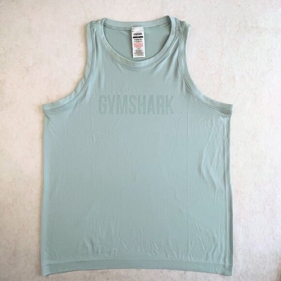 Gymshark Top Womens Size S Green Seamless Tank Performance Training Activewear - Picture 1 of 11